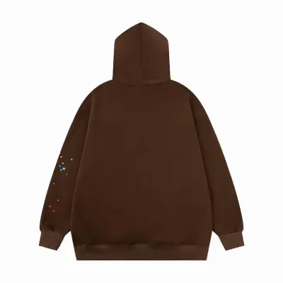 EM Sneakers Sp5der Angel Number Hoodie Brown 02