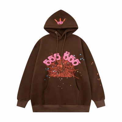 EM Sneakers Sp5der Angel Number Hoodie Brown 01
