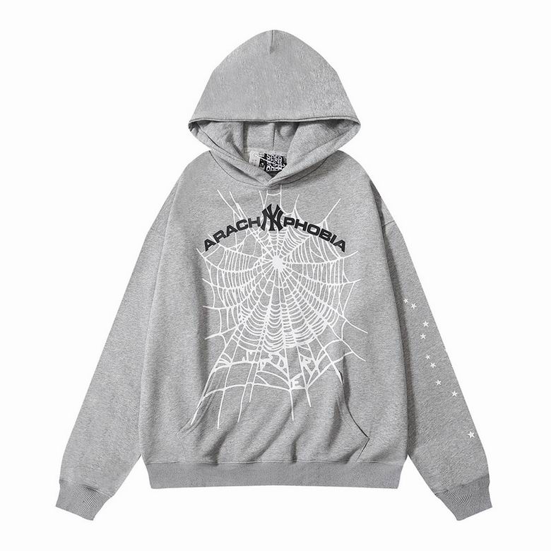 EM Sneakers Sp5der Arach NY Phobia Hoodie Gray