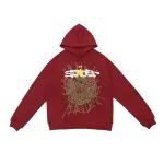 EM Sneakers Sp5der Logo Hoodie Maroon