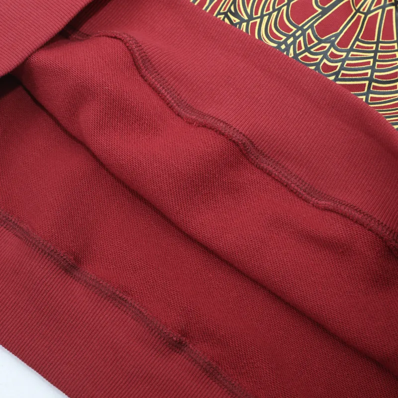 EM Sneakers Sp5der Logo Hoodie Maroon