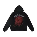 EM Sneakers Sp5der OG Rhinestone Logo Hoodie Black