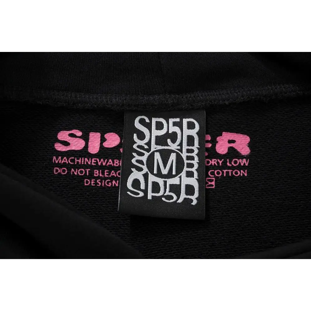 EM Sneakers Sp5der P*NK Hoodie Black