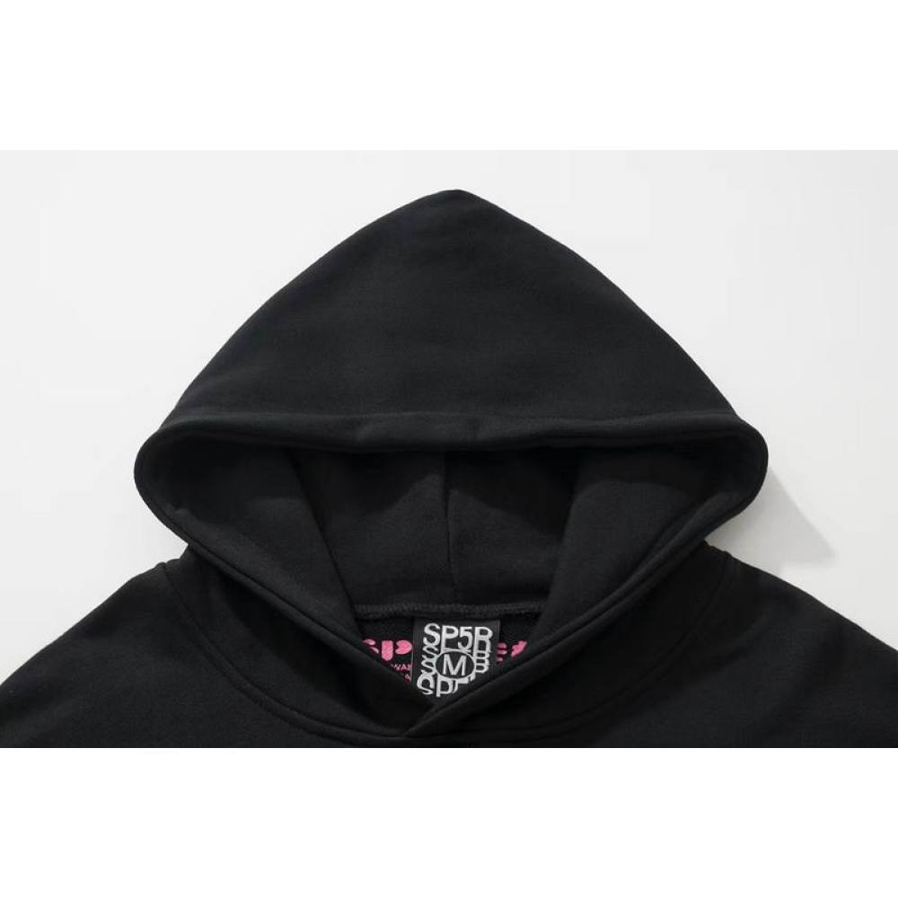 EM Sneakers Sp5der P*NK Hoodie Black
