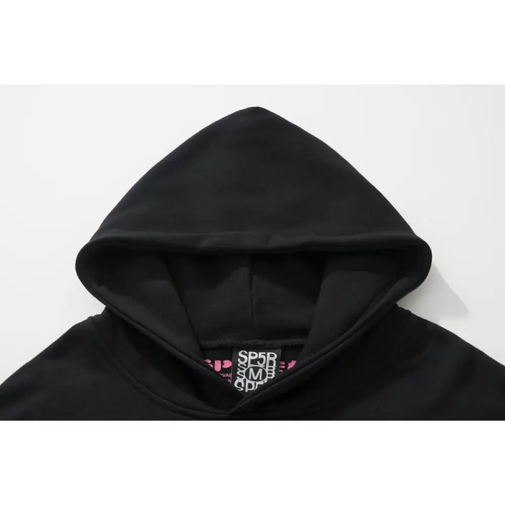 EM Sneakers Sp5der P*NK Hoodie Black