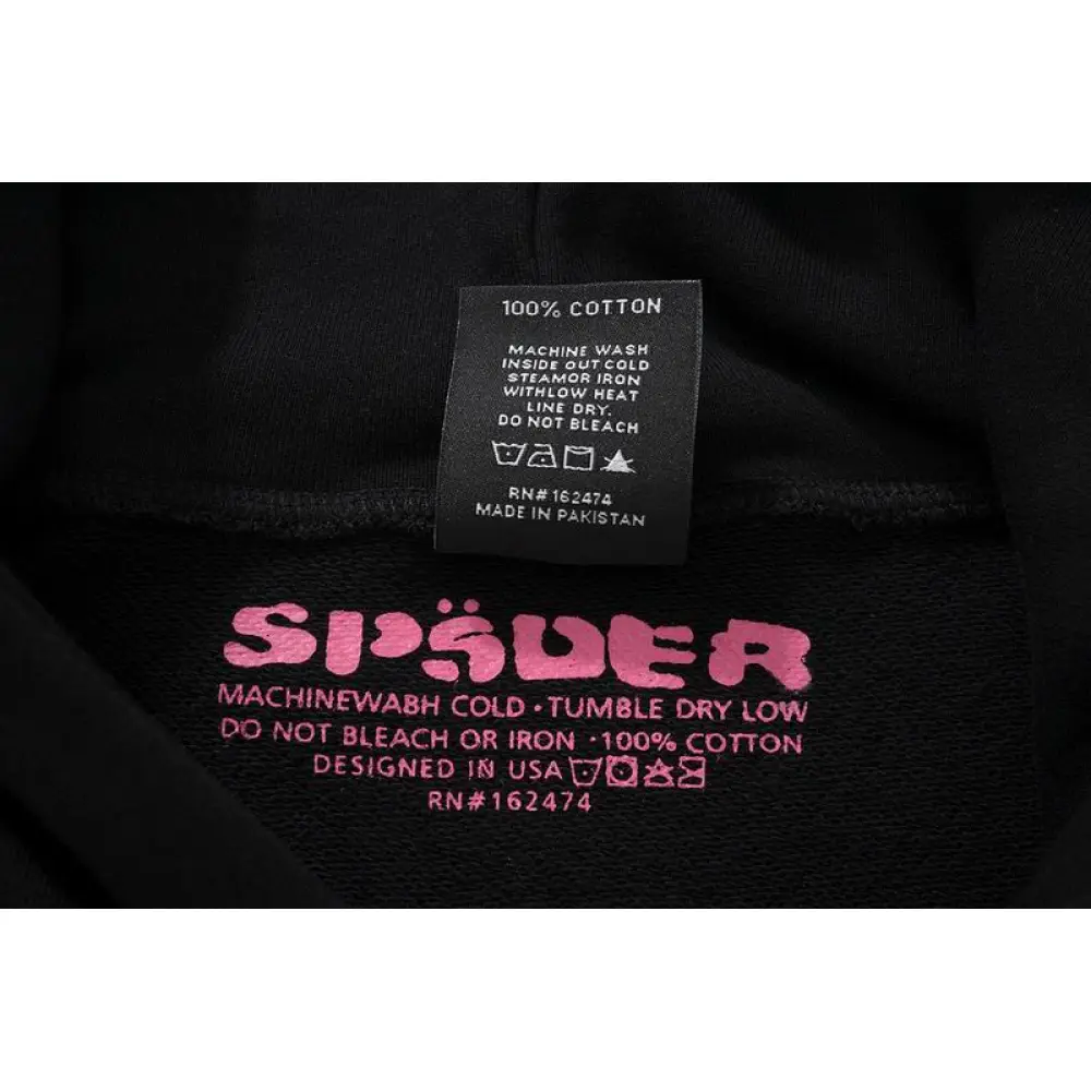 EM Sneakers Sp5der P*NK Hoodie Black
