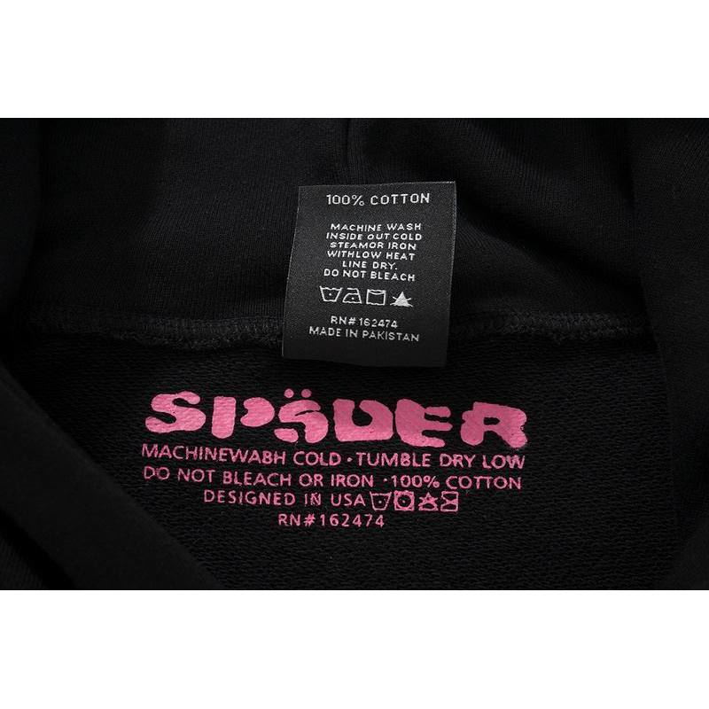 EM Sneakers Sp5der P*NK Hoodie Black