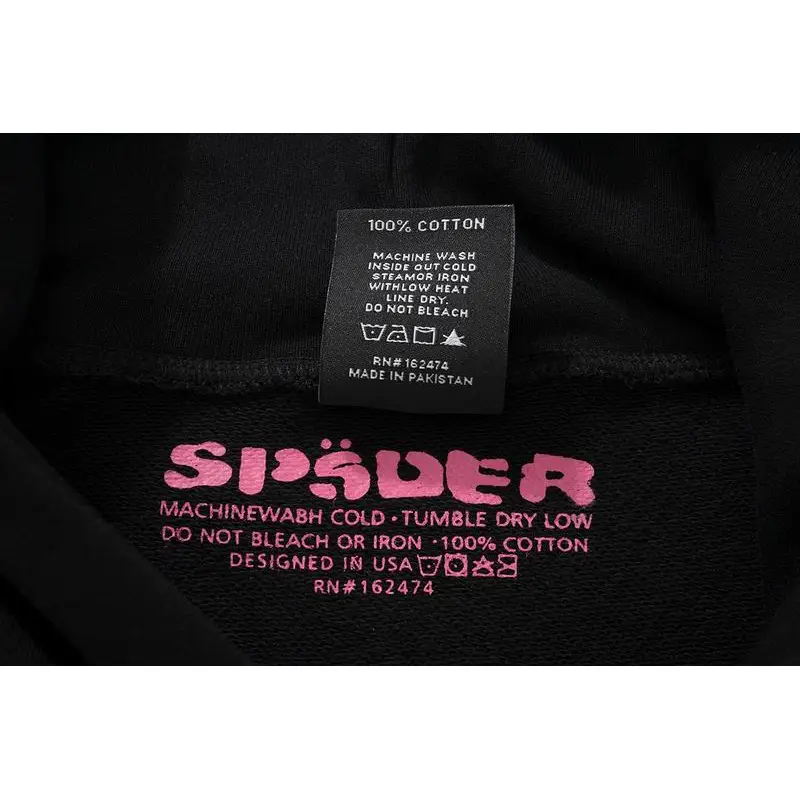 EM Sneakers Sp5der P*NK Hoodie Black