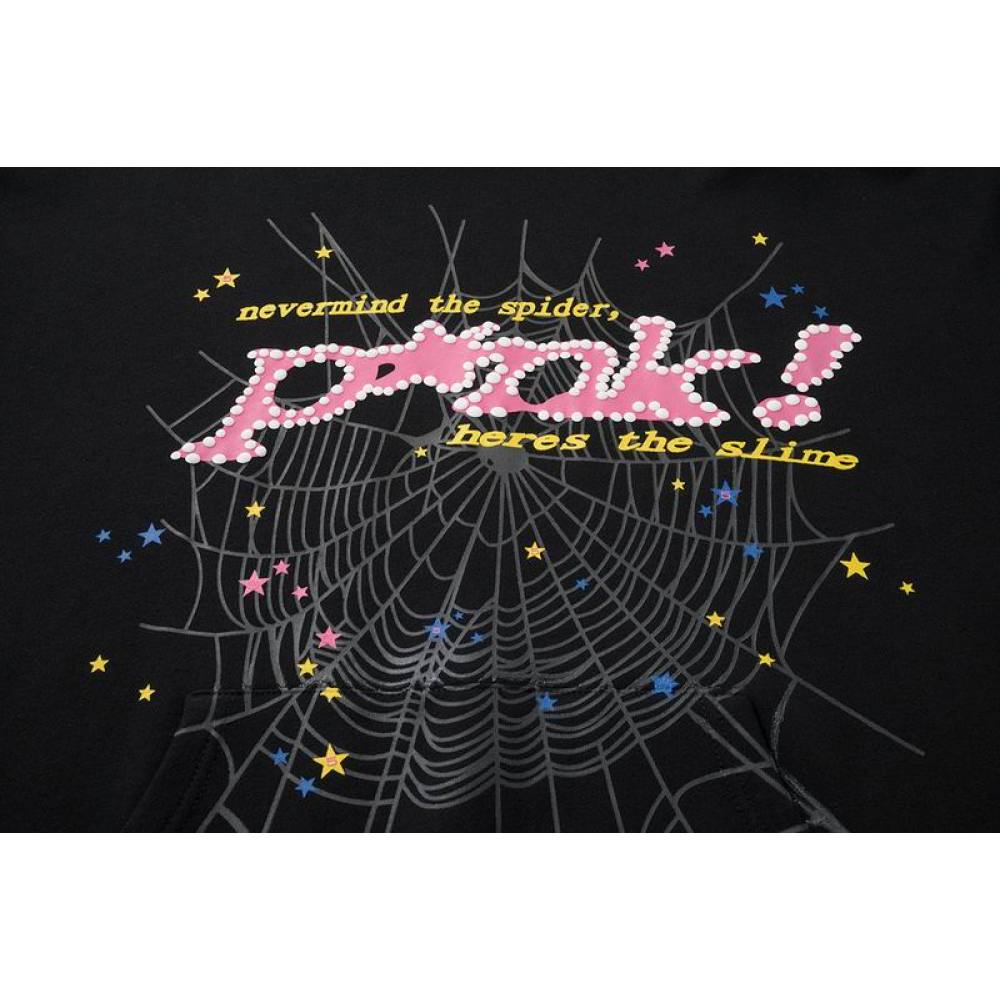 EM Sneakers Sp5der P*NK Hoodie Black