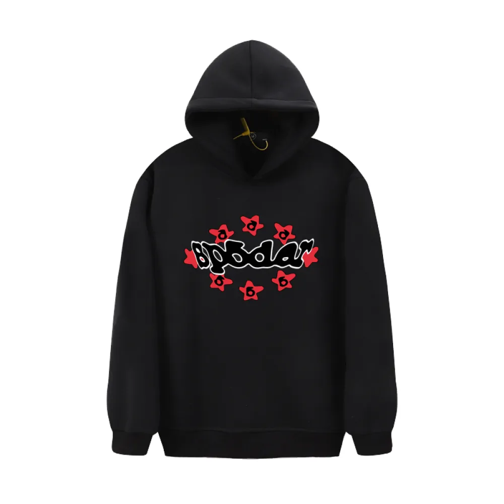 EM Sneakers Sp5der Print Floral Hoodie Black