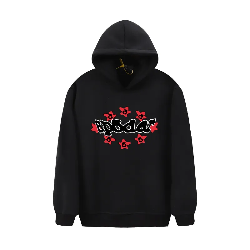 EM Sneakers Sp5der Print Floral Hoodie Black