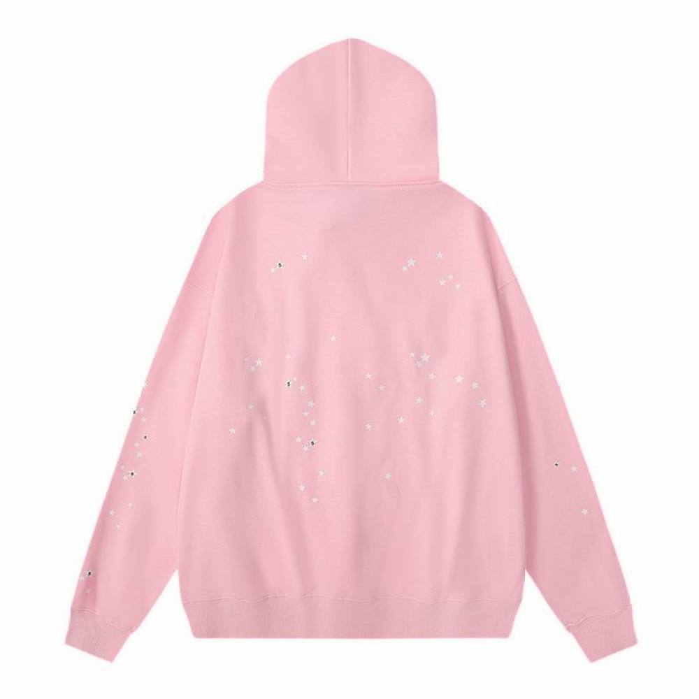 EM Sneakers Sp5der Print Gothic Atlanta Hoodie Pink