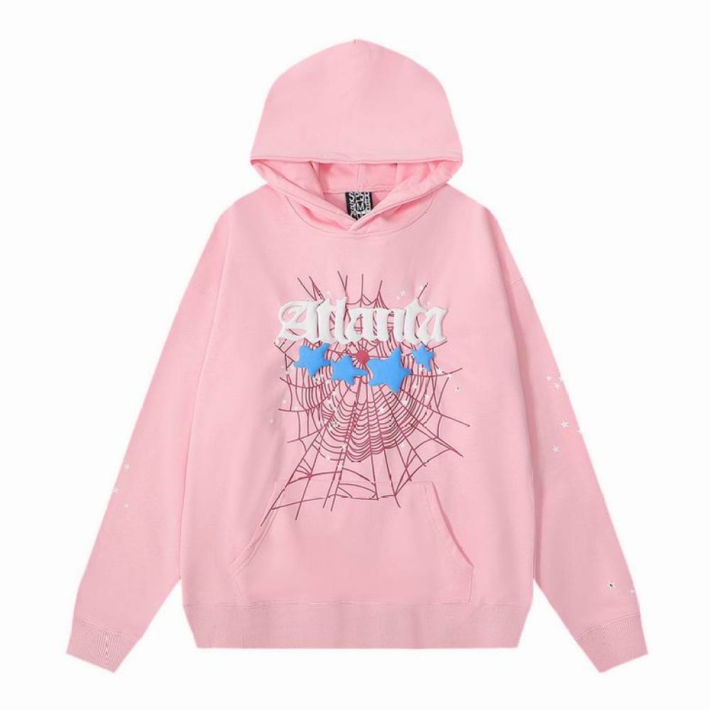EM Sneakers Sp5der Print Gothic Atlanta Hoodie Pink