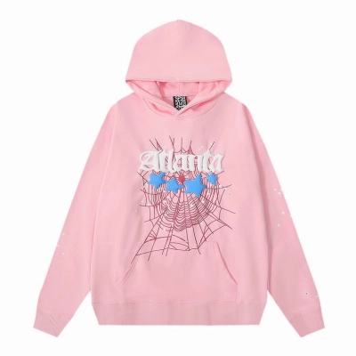 EM Sneakers Sp5der Print Gothic Atlanta Hoodie Pink 01