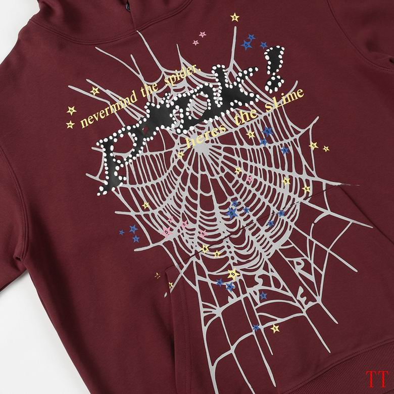 EM Sneakers Sp5der Punk Hoodie Reddish Brown