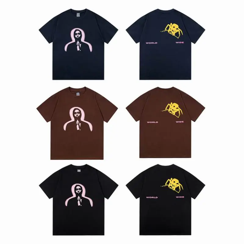 EM Sneakers Sp5der T-Shirt Thug Angel Black & Brown & Navy