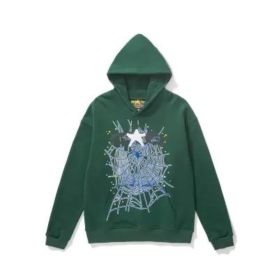 EM Sneakers Sp5der Web Hoodie Hunter Green 01