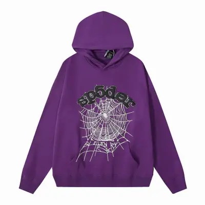 EM Sneakers Sp5der Web Hoodie Purple 01