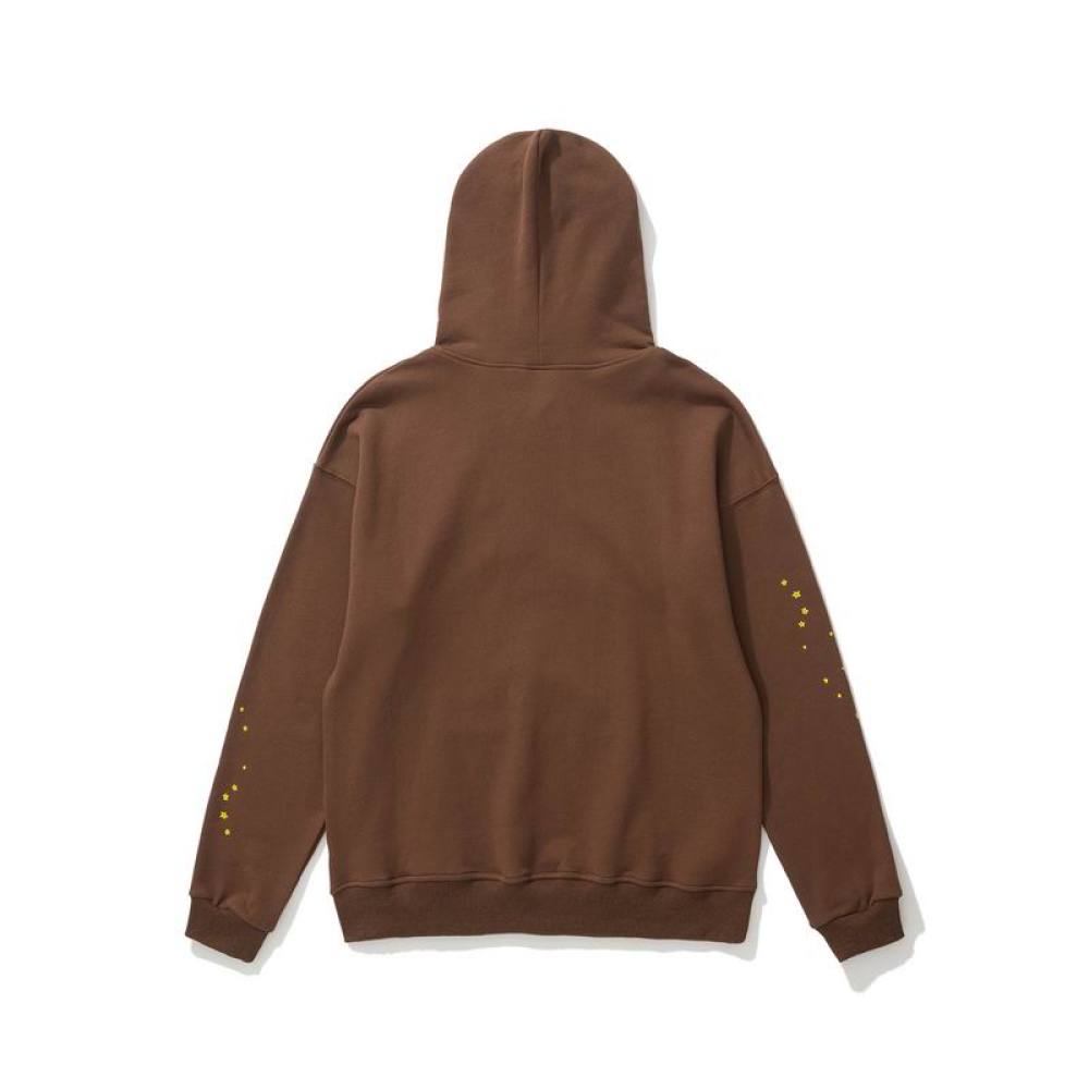 EM Sneakers Sp5der Web Print Gothic Hoodie Brown