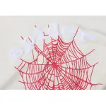 EM Sneakers Sp5der White Letters Red Cobweb Beige Hoodie