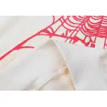 EM Sneakers Sp5der White Letters Red Cobweb Beige Hoodie