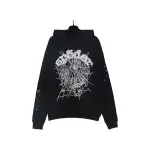 EM Sneakers Sp5der Worldwide Black OG Web Hoodie