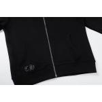 EM Sneakers Chrome Hearts Black Red Cross Logo PrintedZipped Cotton Hoodie