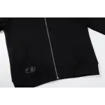 EM Sneakers Chrome Hearts Black Red Cross Logo PrintedZipped Cotton Hoodie