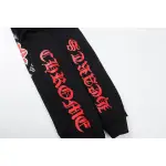 EM Sneakers Chrome Hearts Black Red Cross Logo PrintedZipped Cotton Hoodie