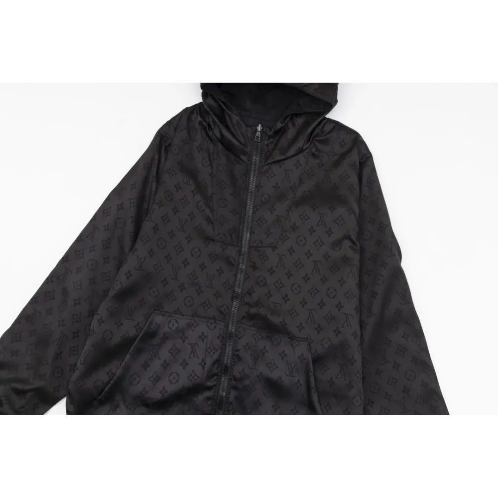 EM Sneakers Louis Vuitton Reversible Monogram Windbreaker Dark Grey