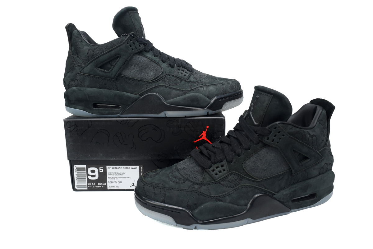 EM Sneakers Air Jordan 4 × KAWS Black