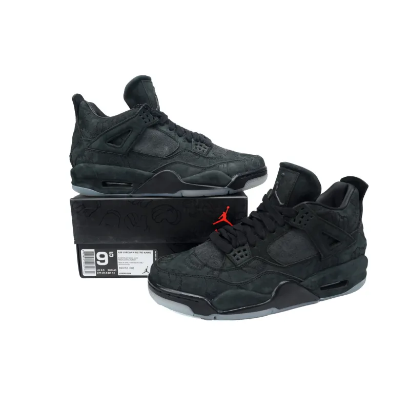 EM Sneakers Air Jordan 4 × KAWS Black