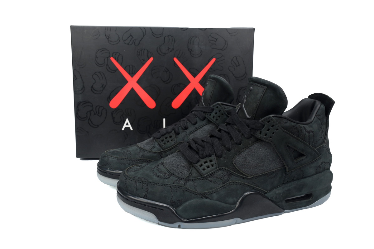 EM Sneakers Air Jordan 4 × KAWS Black