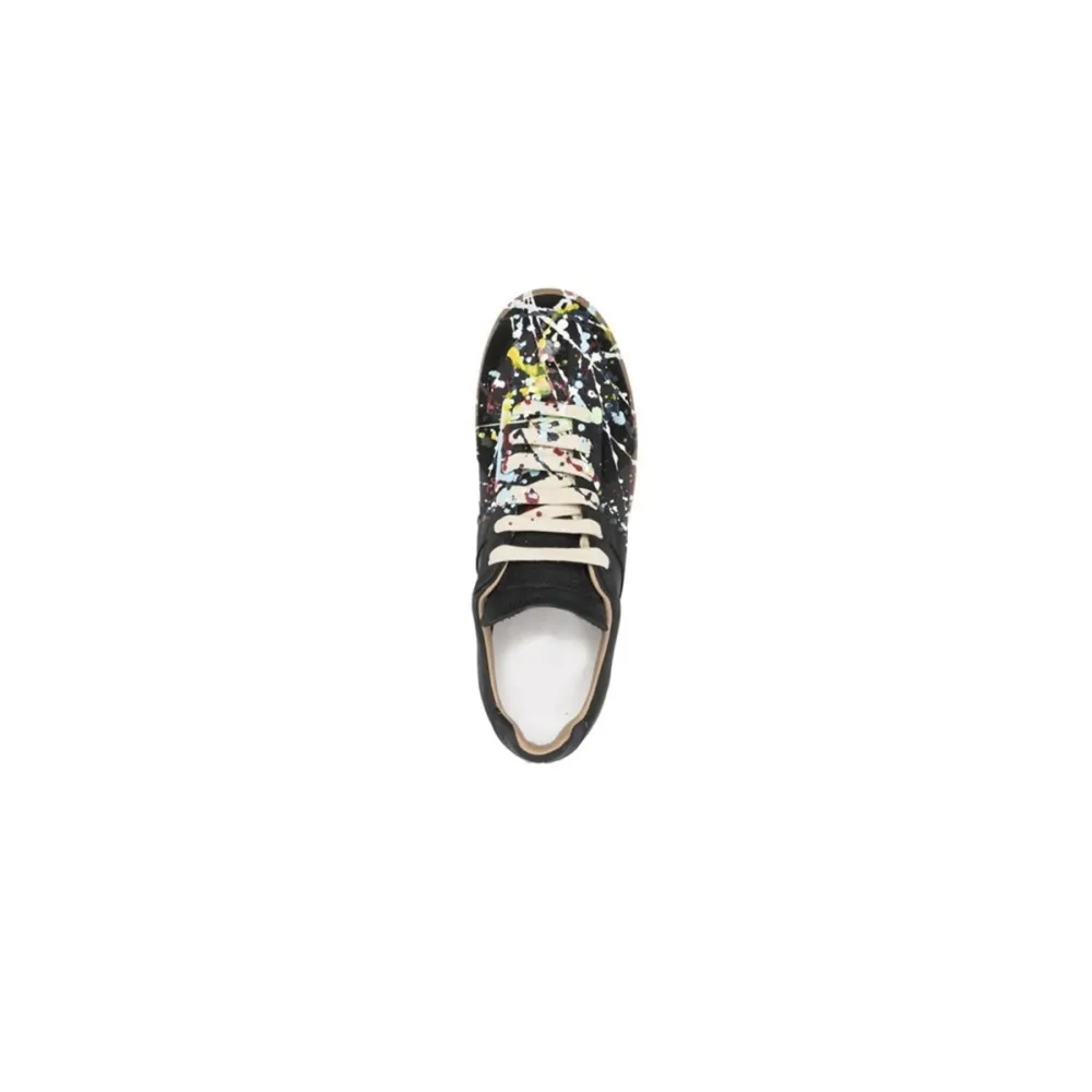 EM Sneakers Maison Margiela Black Paint Replica Sneakers
