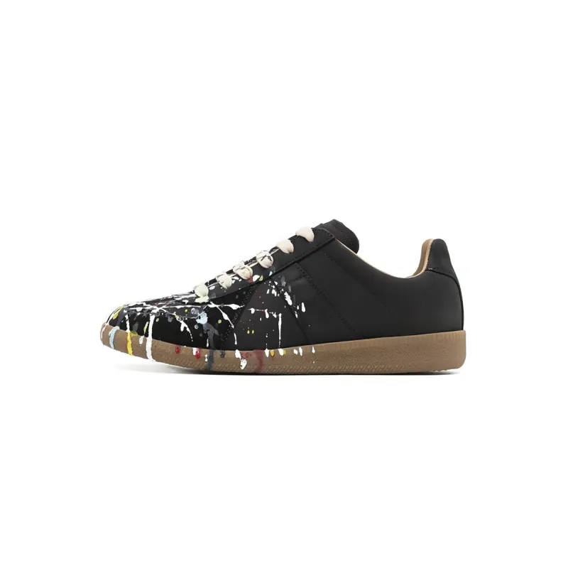 EM Sneakers Maison Margiela Black Paint Replica Sneakers