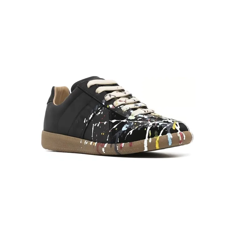 EM Sneakers Maison Margiela Black Paint Replica Sneakers