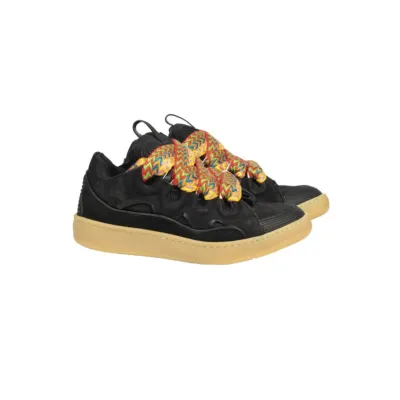 EM Sneakers Lanvin Leather Curb Black 02