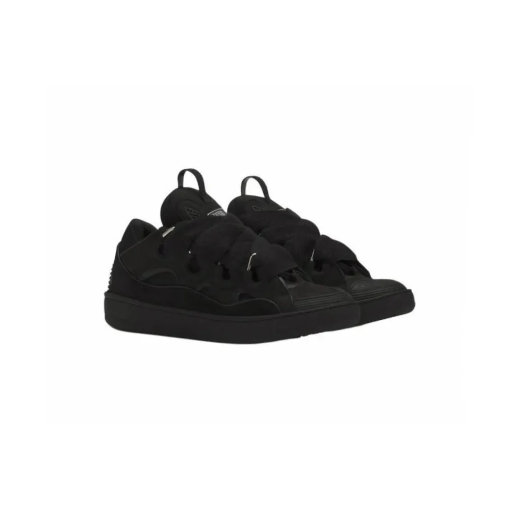 EM Sneakers Lanvin Leather Curb Black Black