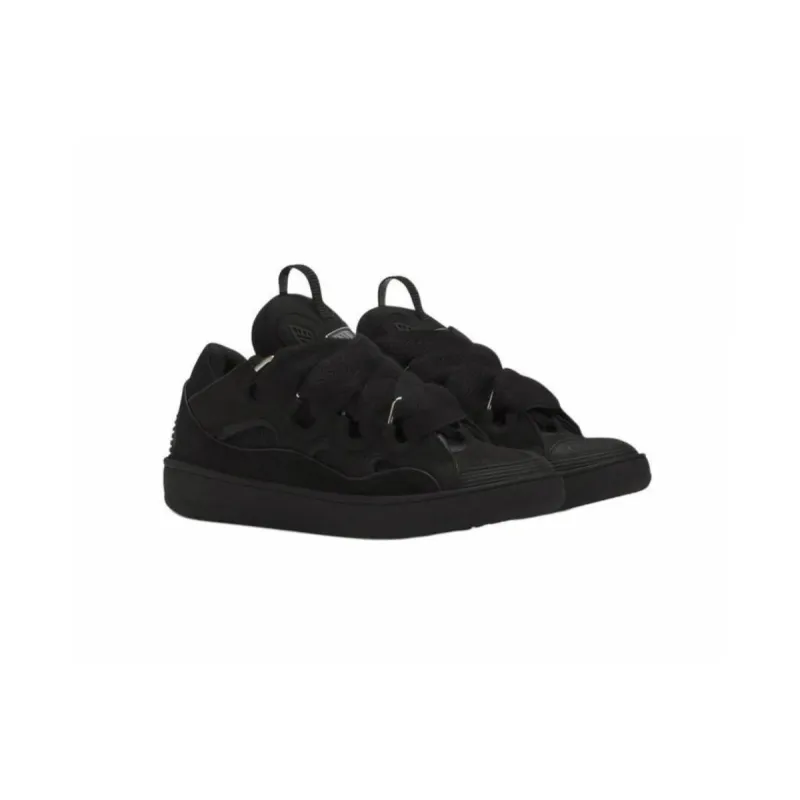 EM Sneakers Lanvin Leather Curb Black Black