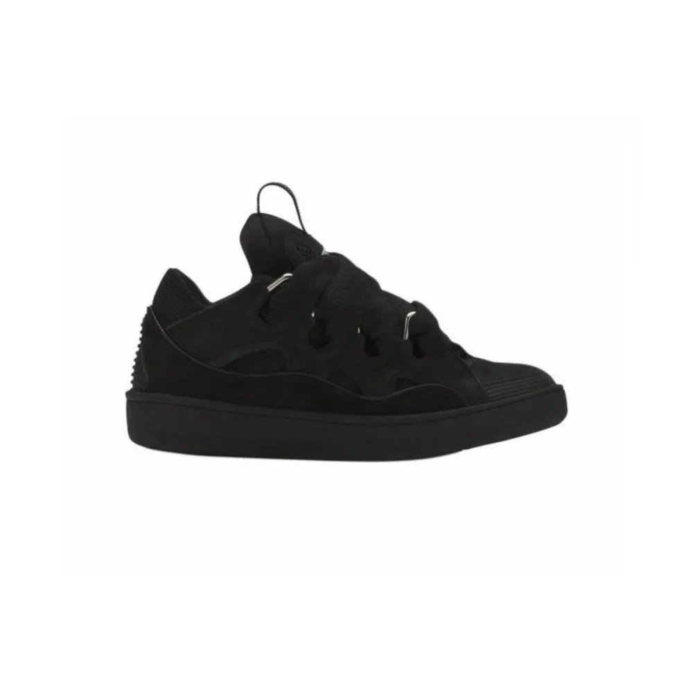 EM Sneakers Lanvin Leather Curb Black Black