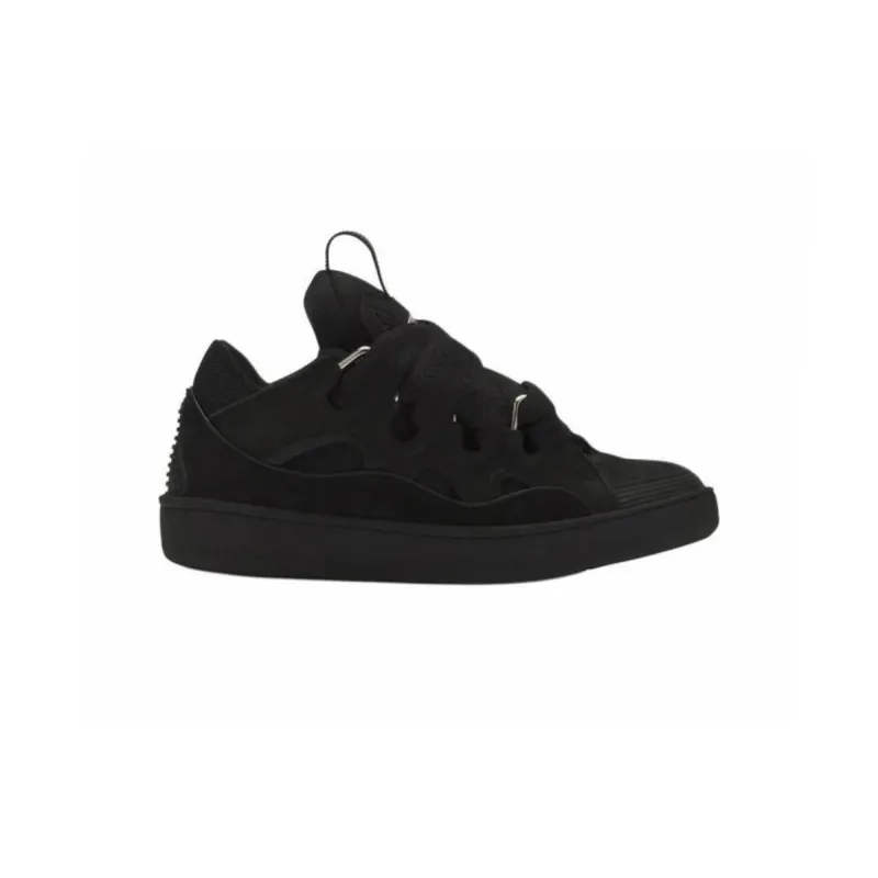 EM Sneakers Lanvin Leather Curb Black Black