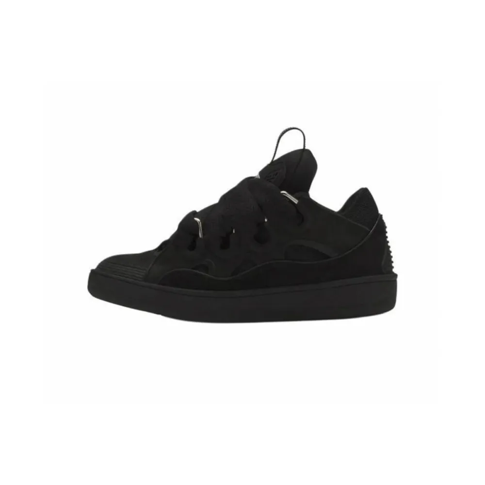 EM Sneakers Lanvin Leather Curb Black Black