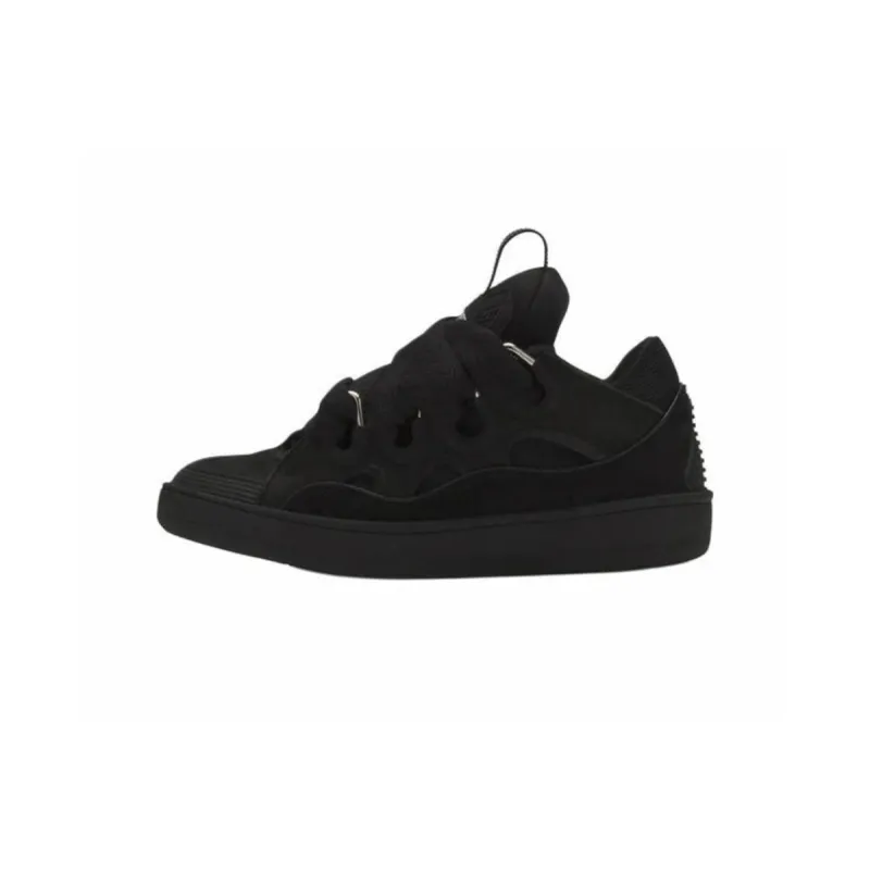 EM Sneakers Lanvin Leather Curb Black Black