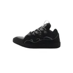 EM Sneakers Lanvin Leather Curb Black Grey