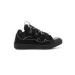 EM Sneakers Lanvin Leather Curb Black Grey