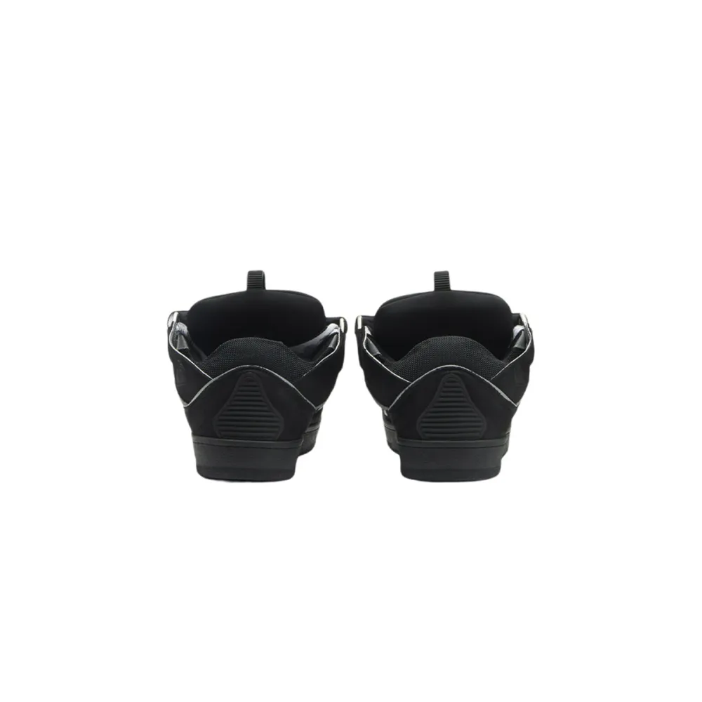 EM Sneakers Lanvin Leather Curb Black Grey