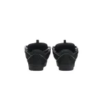 EM Sneakers Lanvin Leather Curb Black Grey