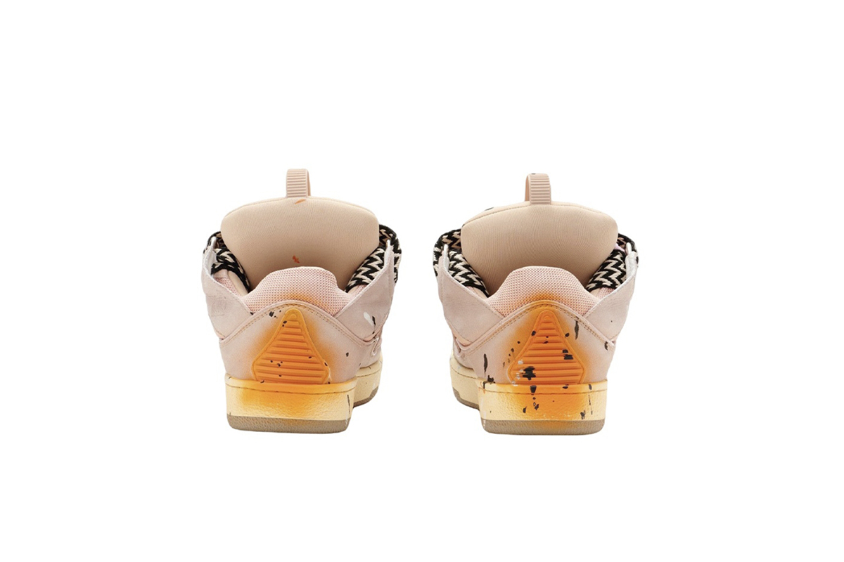 EM Sneakers Lanvin Leather Curb Gallery Dept Pale Pink Multi