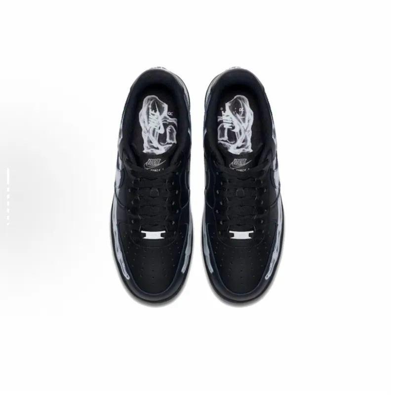 EM Sneakers Nike Air Force 1 Low Black Skeleton Halloween (2019)