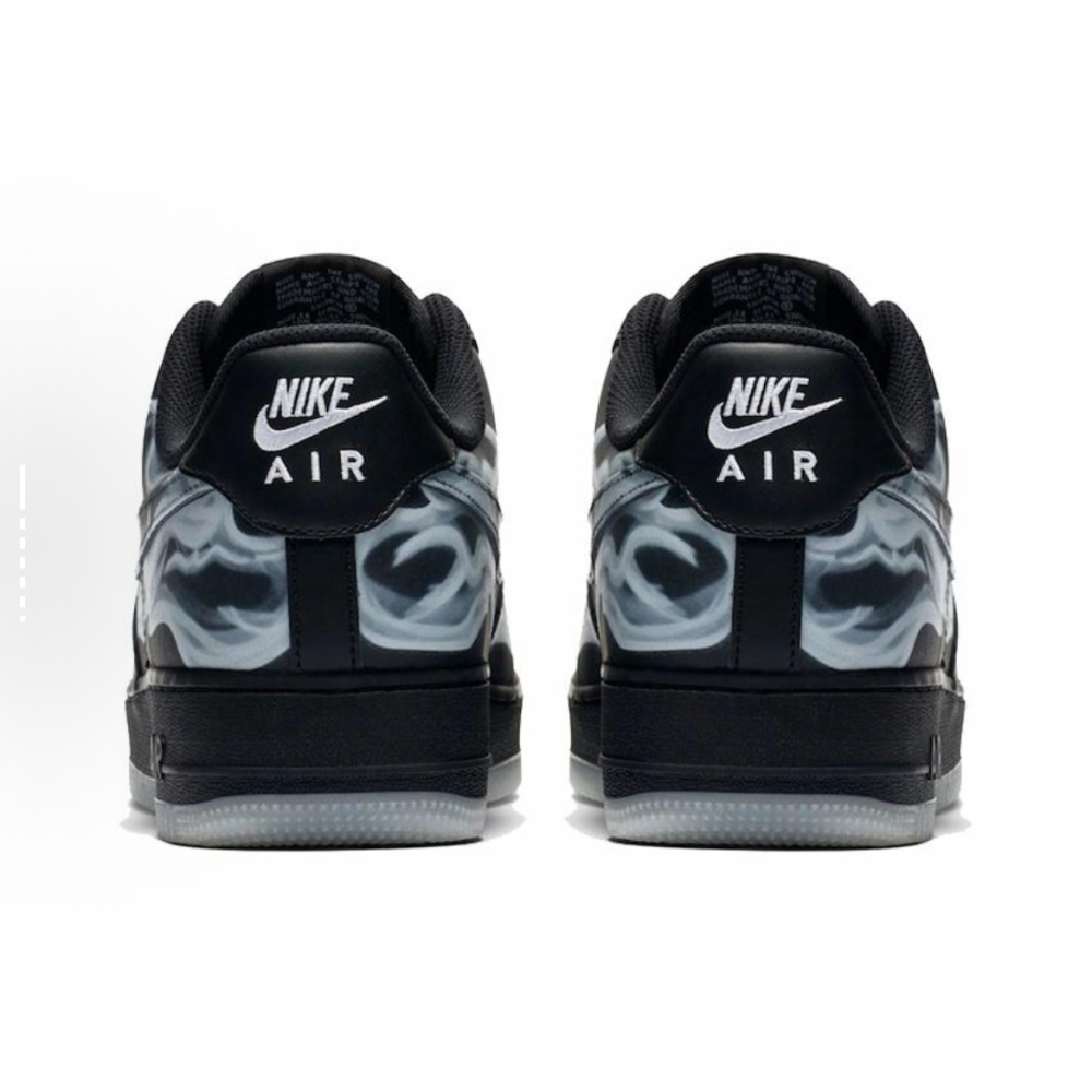 EM Sneakers Nike Air Force 1 Low Black Skeleton Halloween (2019)